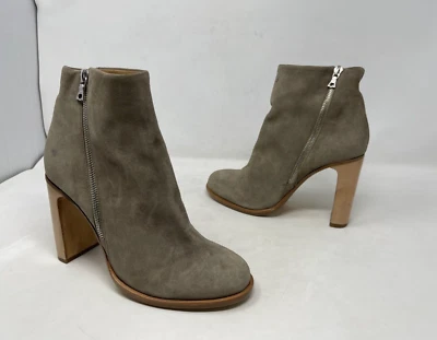 NEW AS IS Rag & Bone Avery Taupe Grey High Heel Ankle Zip Booties ~ SZ 6  (B11) - Image 1 of 4