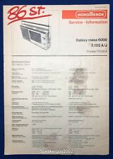 NordMende Service information Manual / Galaxy Mesa 6000 - 2.102A/J