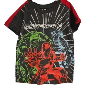 Kids 5 Marvel Avengers ASSEMBLE graphic short sleeve tshirt - Picture 1 of 3