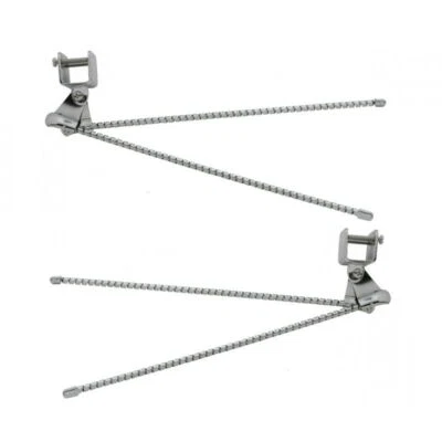 Vintage Car Truck Fender Quarter Panel Dual Chrome Spiral Curb Feelers Round Tip - Image 1 of 2