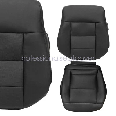 For 2010-2016 Mercedes Benz W212 E350 DRIVER Bottom & Top Seat Cover Black - Image 1 of 4