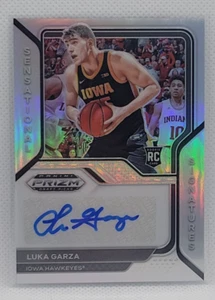 Prizm Draft Picks 2021 Luka Garza Auto Silver Prizm RC Iowa Hawkeyes - Foto 1 di 2