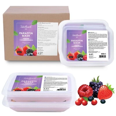 ISABELLENAILS 4x 500ml Paraffinwachs Paraffin für Paraffinbad für Hände und Füß Waldfrüchte