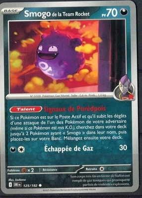 D462952 Pokemon Card Team Rocket's Koffing # 125/182 French Destined Rivals - Image 1 of 2