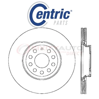 Centric C-TEK Disc Brake Rotor for 2009-2012 Volkswagen Passat CC 2.0L 3.6L wn Foto 1 de 4