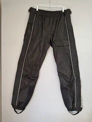 Harley Davidson Black Full Zip Riding Pants Men’s Large L Stirrup Biker Gear - Image 1 of 4