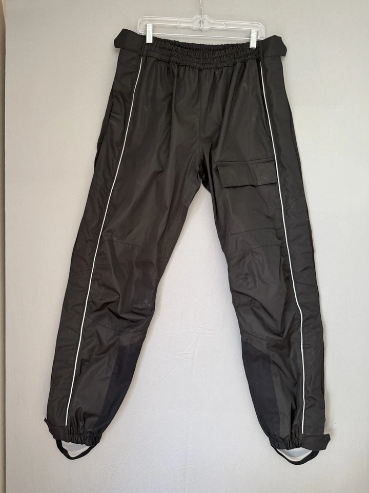 Pantalones de montar Harley Davidson negros con cremallera completa para hombre grandes L estribo equipo de motociclista Foto 1 de 4