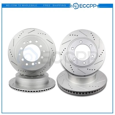 Front And Rear Brake Rotors Kit For Toyota FJ Cruiser 2010 2011 2012 2013-2014 Foto 1 de 4