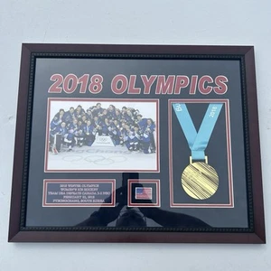 USA Women's Hockey “Olympic Gold Medal" Framed Stack Display - Picture 1 of 13