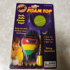 Vintage 2000 Poof Hi-Speed Foam Top Toy Spinning Launch Stabilisator Handheld Y2K - Bild 1 von 7