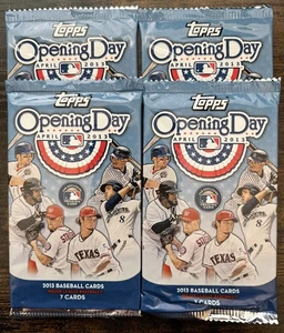 Paquete de 4 de béisbol Topps Opening Day 2013 ¡Lote sellado de fábrica! - Imagen 1 de 3