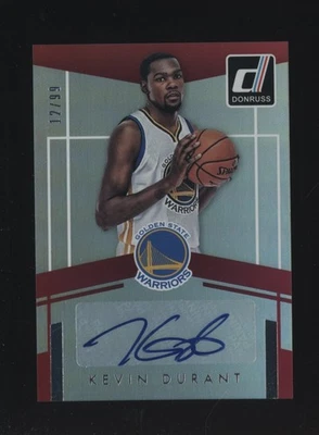 Kevin Durant 2016-17 Panini Donruss Elite Signatures Warriors AUTO 12/99 Foto 1 de 2