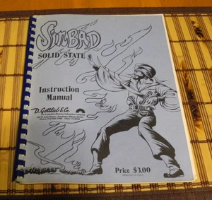 MINT 1977 Gottlieb Solid State "Sinbad" Pinball Instruction Manual - Picture 1 of 3
