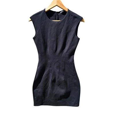 Zara NWOT Bodycon Dress Little Black Dress LBD Sleeveless Fitted Mini Small - Image 1 of 4