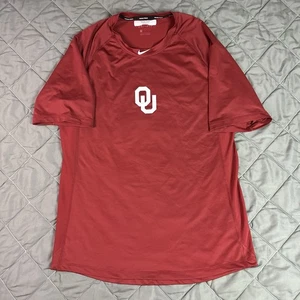 Nike Oklahoma Sooners Camisa Para Hombres Grande Roja Blanca Entrenamiento Fútbol Gimnasio Dri Fit - Imagen 1 de 6