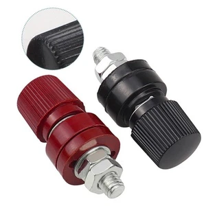 Red and Black Copper Audio Binding Post Connector 1pcs Male Screw Type 6MM - Afbeelding 1 van 28