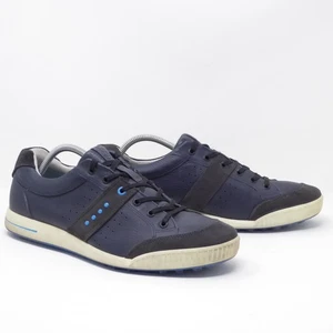 ECCO Herren Street Premiere Spikeless Golfschuhe Leder Blau Größe 10 US / 44 EU - Bild 1 von 8