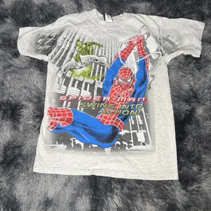 Vintage Marvel Spider-Man 2002 stampa all over giovanile taglia L - Foto 1 di 3