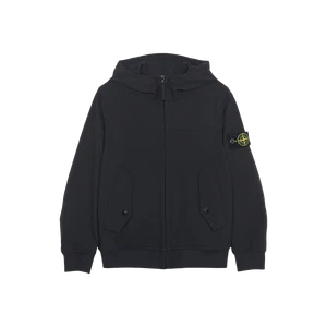 (Kids) Stone Island Hood Zip Up Black - 25SS - Picture 1 of 1