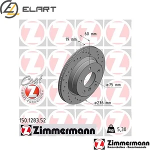 2x BRAKE DISC 150.1283.52 FOR BMW M43B19 1.9L M47D20 2.0L N40B16A N45B16A 1.6L - Picture 1 of 8