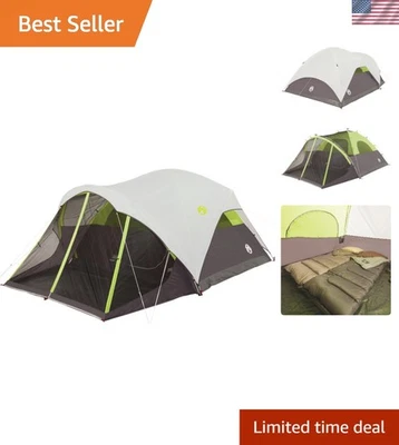 Tienda para 6 personas con porche protegido y mosca de lluvia integrada, tienda resistente a la intemperie con... Foto 1 de 4