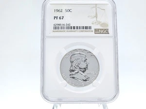 1962 NGC PF 67 Benjamin Franklin Half Dollar **PROOF** 16-242 - Bild 1 von 4