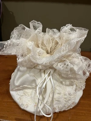 Cartera/bolso de dinero de boda/novia de tafetán marfil Foto 1 de 4