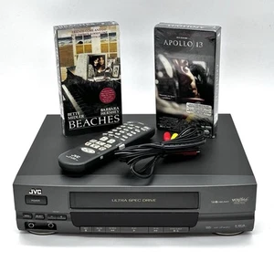 JVC VCR HR-VP422U Ultra Spec Drive VHS Player Remote Cables Movies TESTED - Picture 1 of 19