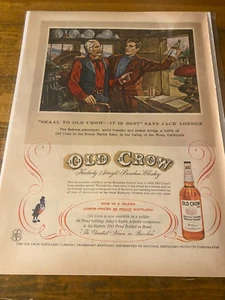 Anuncio de Londres Old Crow Whiskey Jack 1957 vintage - Imagen 1 de 1