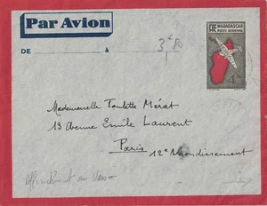MADAGASCAR - ENTIER POSTAL A 4F50 - VERSO COMPLEMENT D'AFFRANCHISSEMENT. - Picture 1 of 2