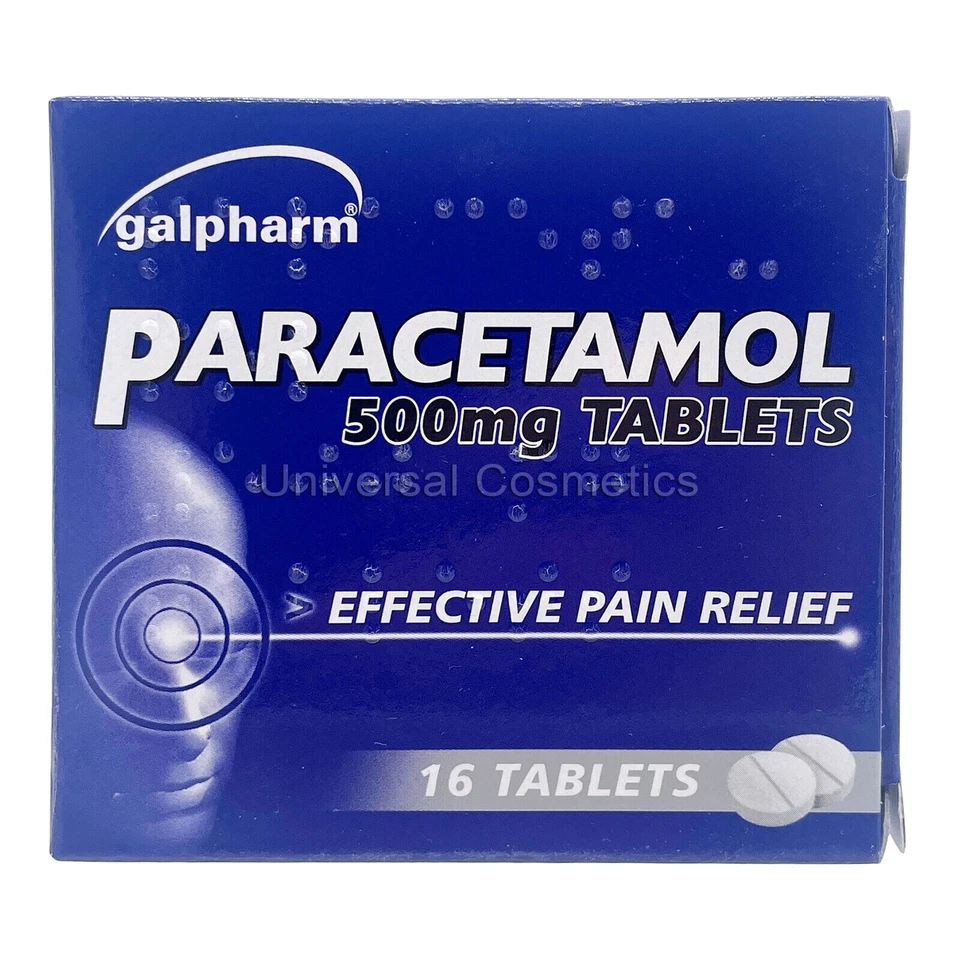 GALPHARM 16 Tablets for Headache, Migraine, Back Pain 500mg