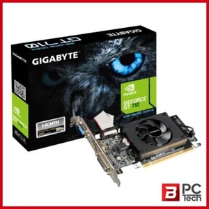 Gigabyte nVidia GeForce GT 710 2GB DDR3 2.0 PCIe Video Card 4K 3xDisplays HDM... - Picture 1 of 4