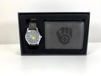 Milwaukee Brewers - Black Watch And Wallet Gift Set - MLB - Free Shipping!  - Image 1 of 4
