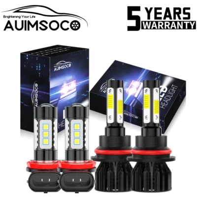 For Suzuki SX4 2007-2013 4x Combo 9007 & H11 LED Headlight Fog light White Bulbs - Image 1 of 4