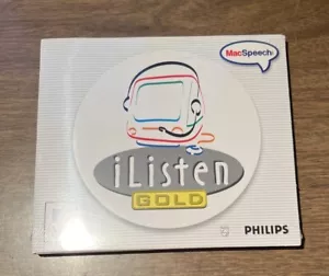 NIP iListen MAC Software OS9 CD Dictate Word 1.0 Gold Edition Speech Philips - Picture 1 of 3