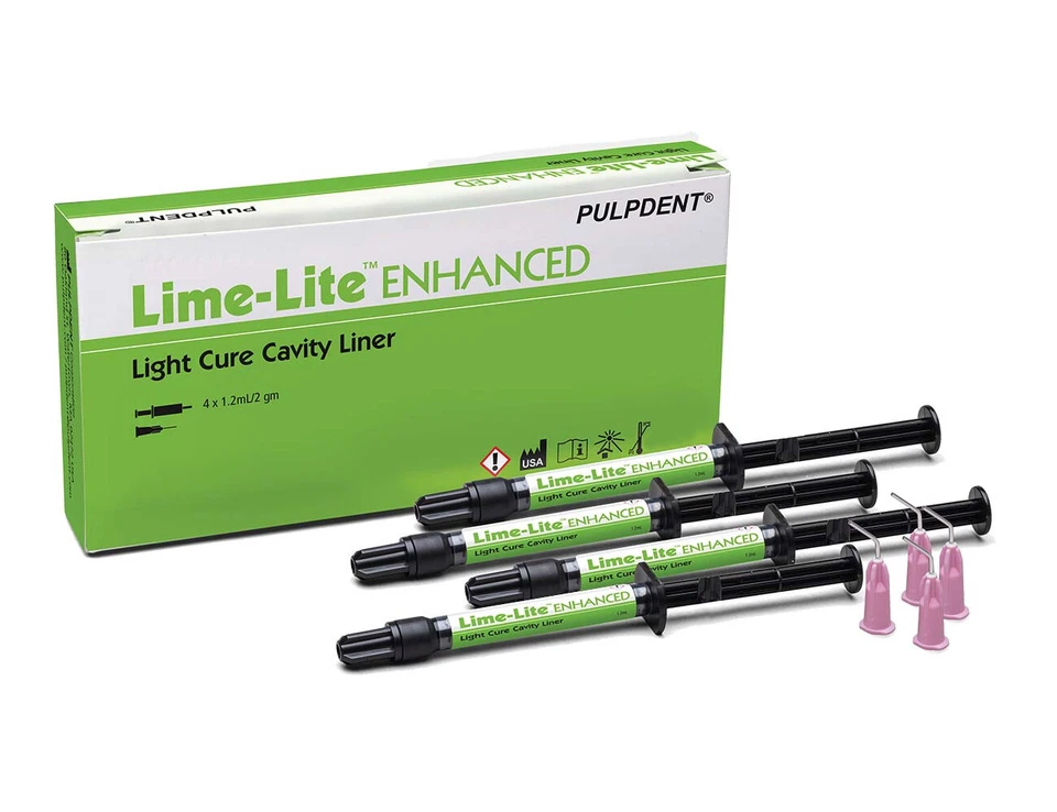 Pulpdent LLE Lime-Lite Enhanced Cavity Liner Universal Light Cure Syringe Kit