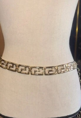 👠🥋Women’s Gold Tone Chain Belt Square Design Chain 40” Long 1” Wide - Изображение 1 из 4