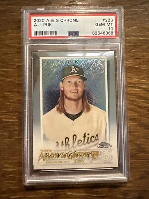 2020 Topps Allen & Ginter Chrome A.J. Puk Oakland Athletics #226 PSA 10 - Image 1 of 2