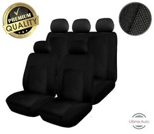 Black car seat protector cover universal washable dog pet full set front