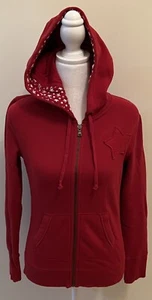 Vintage Red Arizona Jean Co. Zip-up Hoodie Star Design Girls S - Picture 1 of 2