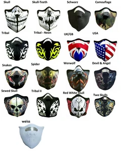 BIKERMASKE - Gesichtsschutz Biker Maske - Picture 1 of 20