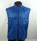 Woolrich Men Vest Jacket Nylon Zip Up Sleeveless Embroidered Spellout Blue XL