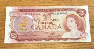 Monix Canada  BC-47a-i AU50  1974  $2 paper money note AGG2954562 - Picture 1 of 2