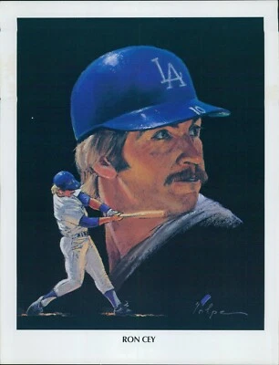 Ron Cey Los Angeles Dodgers Unsigned Licensed 8.5x11 Union 76 Litho Print A - Image 1 of 2