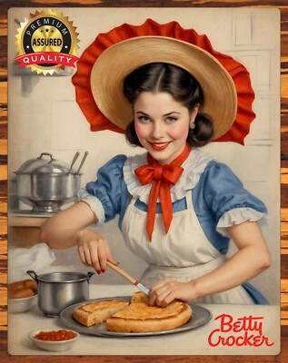 Betty Crocker - 1950s - Restored - Metal Sign 11 x 14 - Image 1 of 4