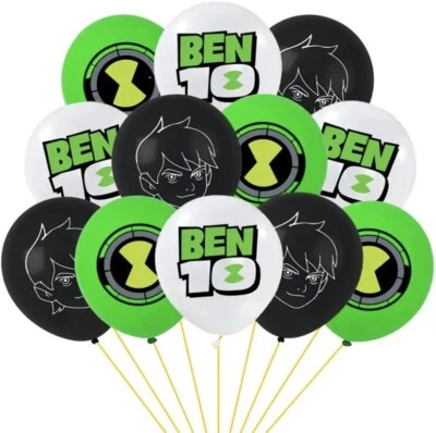 BEN 10 Balloons x10 Birthday Party Decorations Latex Balloon Girls Boys