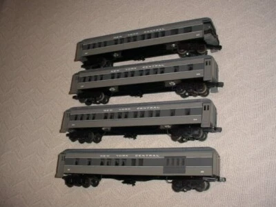 4- WILLIAMS LIGHTED  PASSENGER CARS #104+102 +103 +101 - NEW YORK CENTRAL  0-027 - Image 1 of 4