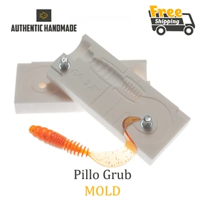 Pillo Grub Fishing Mold G Tail Lure Bait Soft Plastic 71-114 mm - Picture 1 of 6