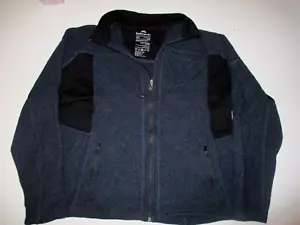 KATHMANDU MENS DESIGNER MENS THICK WARM BLACK BLUE WOOL JACKET XL $299 EXC CON - Picture 1 of 2
