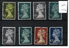 Gb - Machins (154) Set Of Eight Values To £5.00 - Used  - Spacefillers